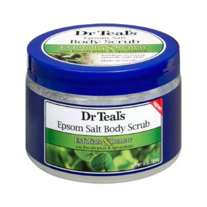 Dr Teal's Exfoliate & Renew with Eucalyptus & Spearmint Epsom Salt Body Scrub 454g.
