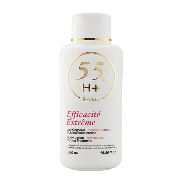 55H+Lait Corporel Eclaircissant Efficacité Extrême 500 ml.