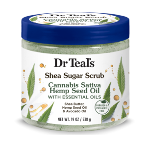 DR TEAL'S Shea Sugar Body Scrub with Sativa Hemp Seed Oil 538g.