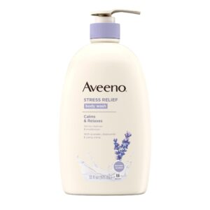 AVEENO Stress Relief Body Wash Lavender Chamomile Ylang Ylang 975ml.