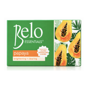 BELO ESSENTIALS Brightening & Clearing Soap with Papaya Jojoba & Crystalline Scrubs