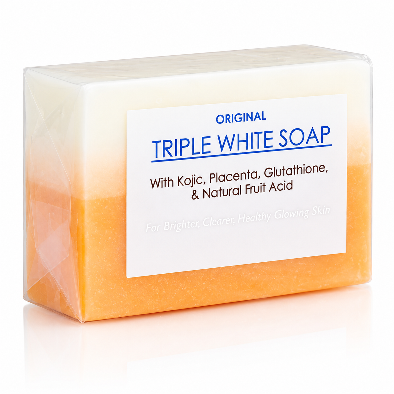 ORIGINAL Triple White Soap Kojic Acid, Placenta & Glutathione 150g.