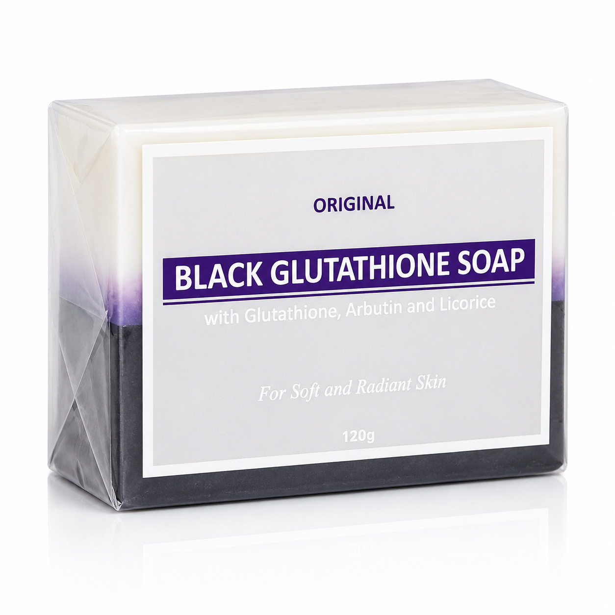ORIGINAL Glutathione & Arbutin Black & White Whitening Soap 120g.