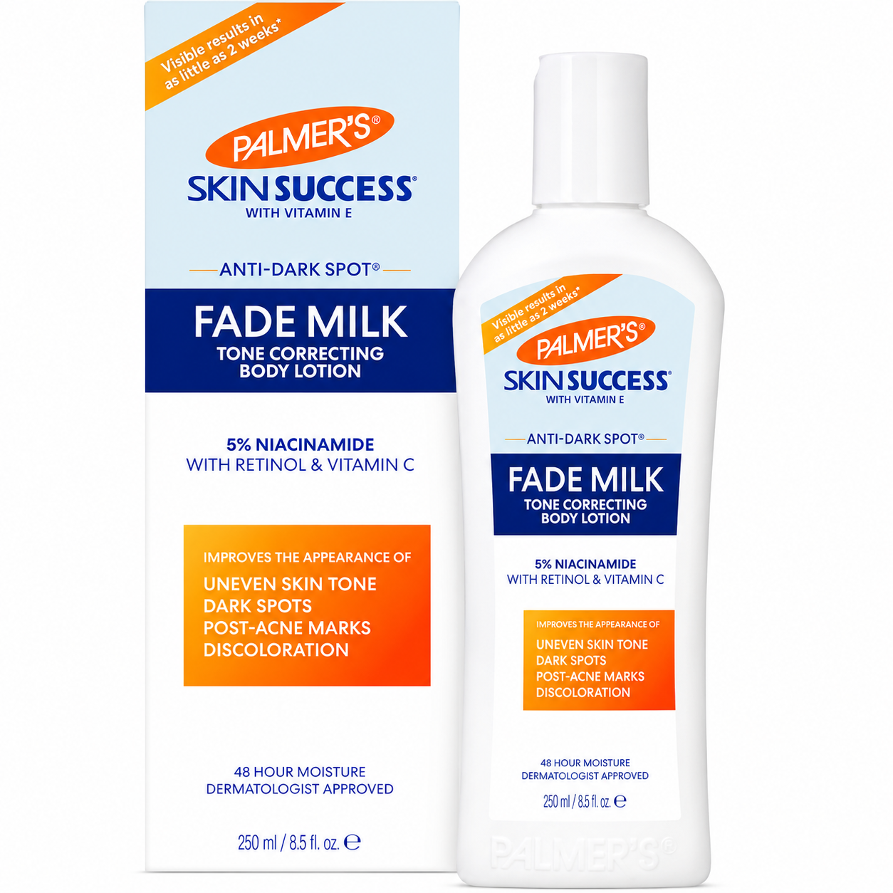 PALMER'S, SKIN SUCCESS® with Vitamin E, Fade Milk Tone Correcting Body Lotion 250ML.