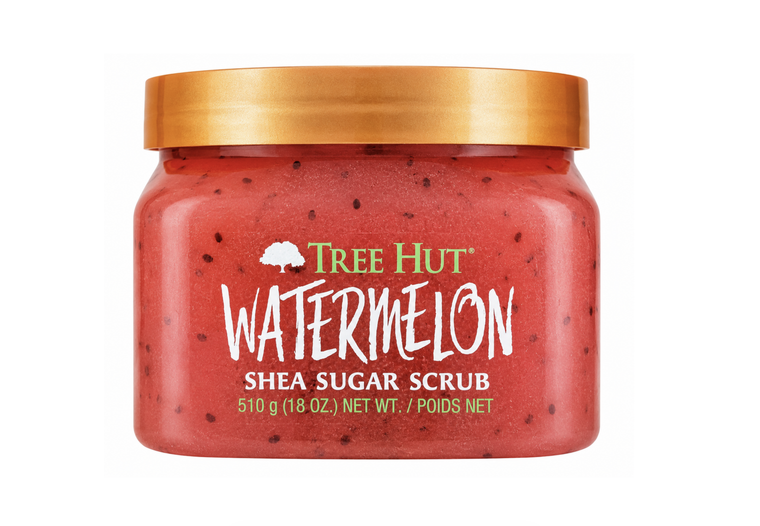TREE HUT WATERMELON Shea Sugar Exfoliating + Collagen Body Scrub, 510g.