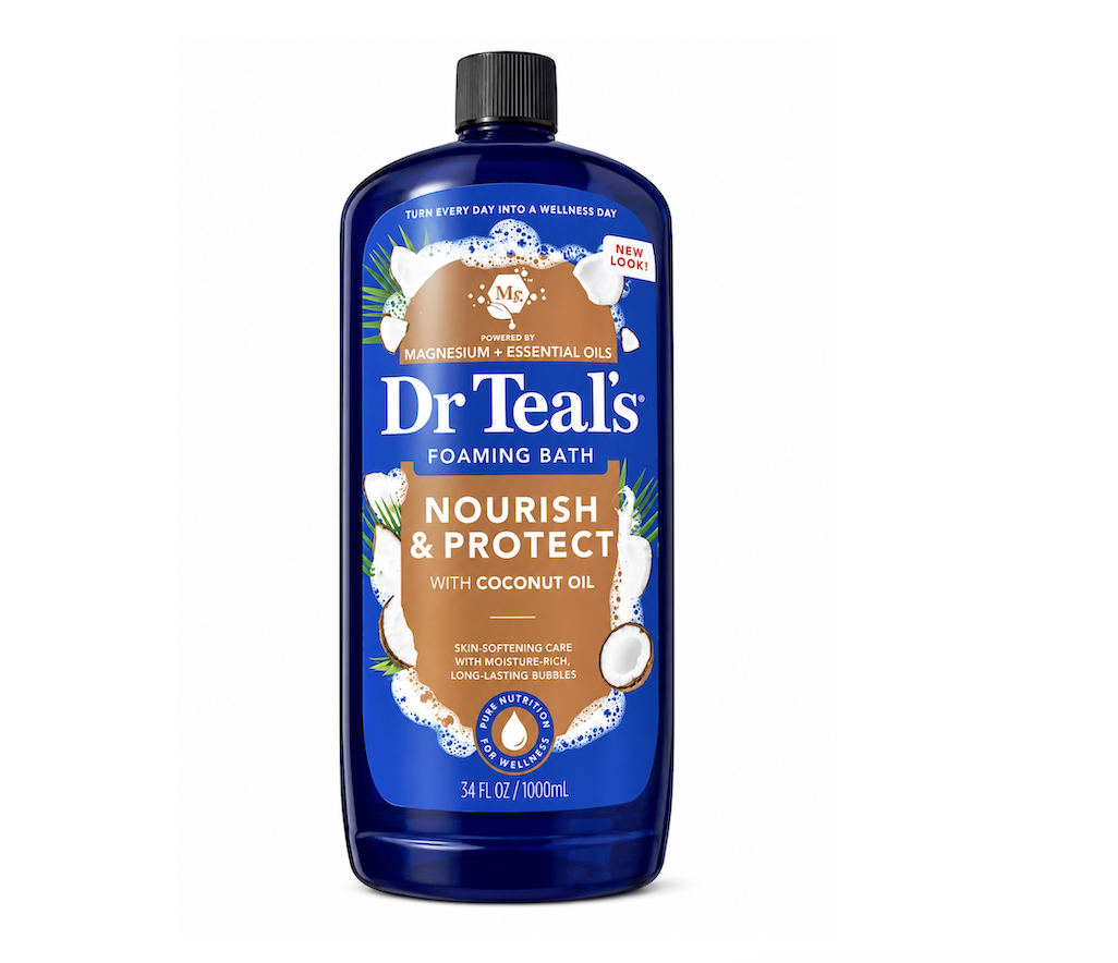 DR TEAL'S NOURISH & PROTECT FOAMING BATH Magnesium and Coconut Oil 1000mL.