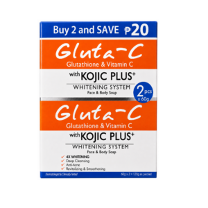 2 Pack Gluta-C Face and Body Soap with Kojic Plus+ Whitening System