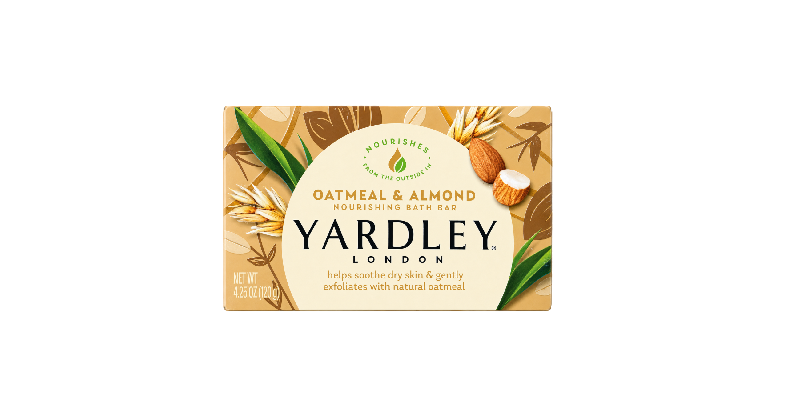 YARDLEY LONDON Moisturizing Bath Bar, Oatmeal and Almond 120g.