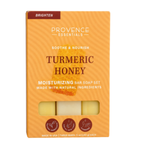 PROVENCE ESSENTIALS Turmeric and Honey Moisturizing Bar Soap 142g.